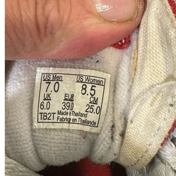 Vans Off The Wall Unisex Hi Top Red/White Skateboarding Racing Sneaker 7M 8.5W - Picture 12 of 14